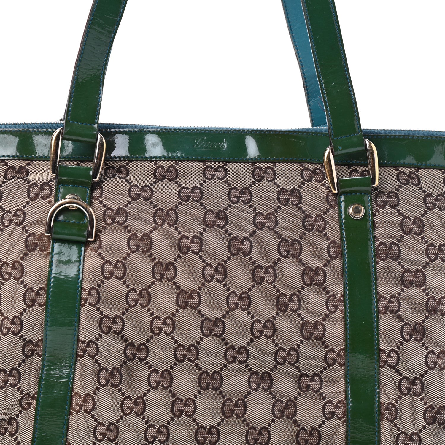 Gucci Monogram Medium Abbey Tote Green 9 of 11
