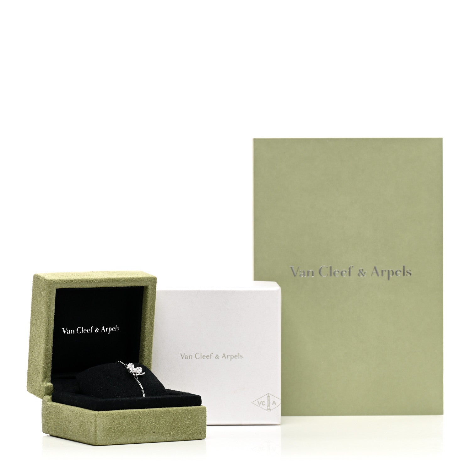 Van Cleef & Arpels 18K White Gold Diamond Mini Frivole Pave Bracelet 4 of 4