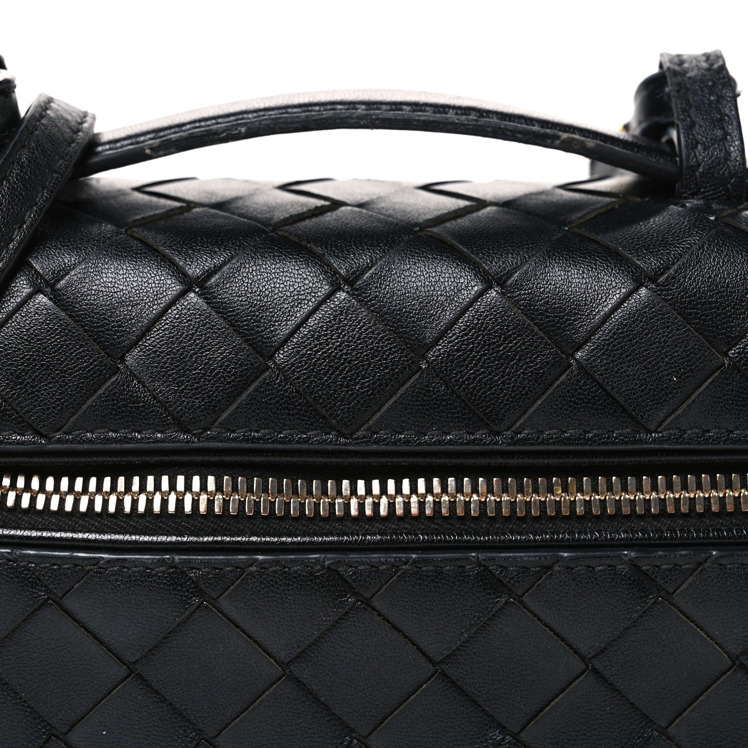 Bottega Veneta Calfskin Intrecciato Bang Bang Vanity Case Black 9 of 11