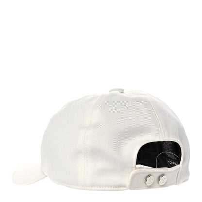 Chanel Cotton Sequin CC Cap Hat Ivory 4 of 7