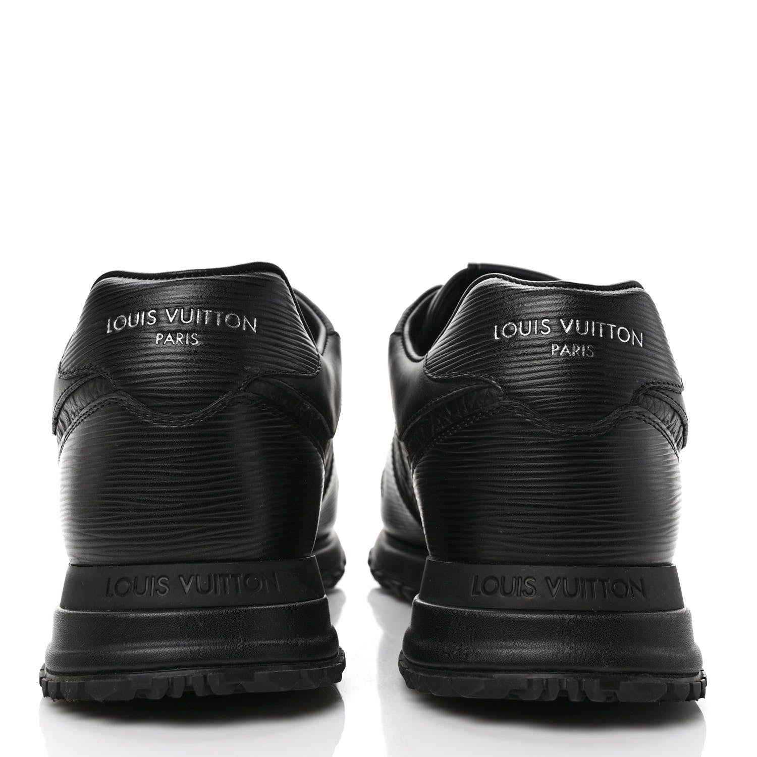 Louis Vuitton Epi Monogram Calfskin Mens Run Away Sneakers 9.5 Black 5 of 10