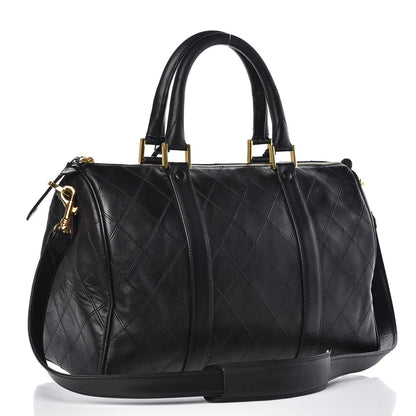 Chanel Calfskin Stitched CC Boston Black 3 of 12