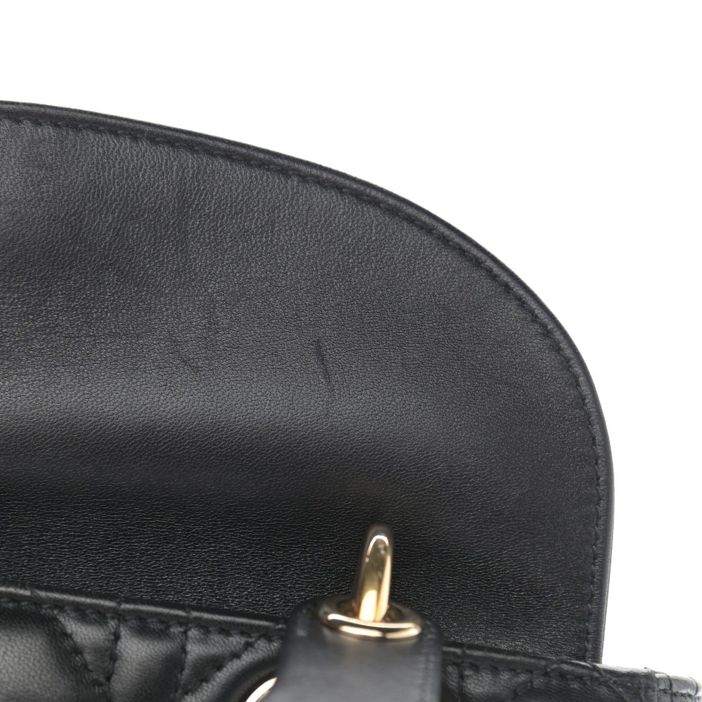 Lambskin Cannage Small Lucky Badges My Lady Dior Black