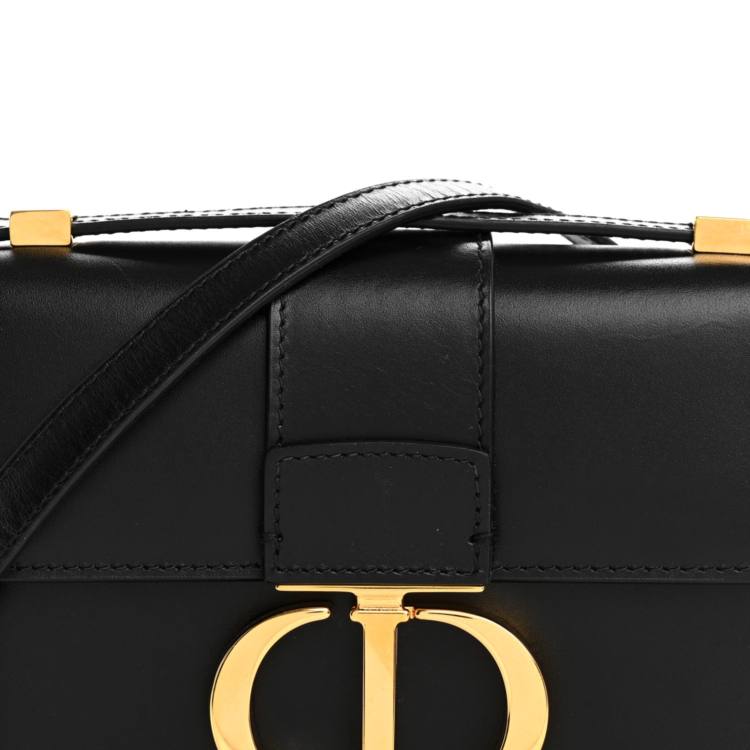 Christian Dior Smooth Calfskin Micro 30 Montaigne Flap Bag Black 8 of 12