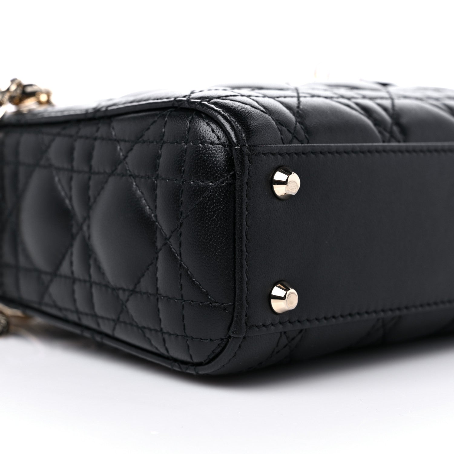 Christian Dior Lambskin Cannage Mini Lady Dior Black 8 of 10