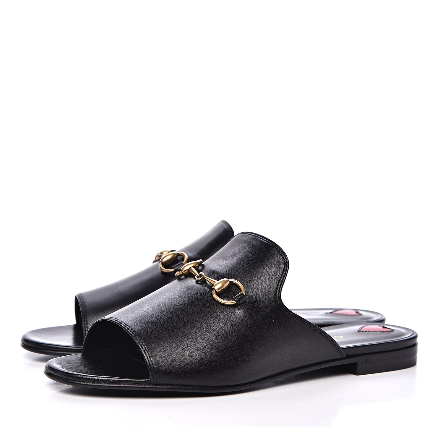 Malaga Kid Horsebit Slide Sandals 36.5 Black