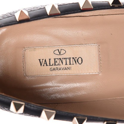 Valentino Garavani Pebbled Calfskin Rockstud 85mm Pumps 39.5 Black 8 of 12