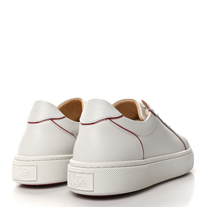Christian Louboutin Calfskin Patent Vieirissima Flat Sneakers 40 White Loubi 4 of 9