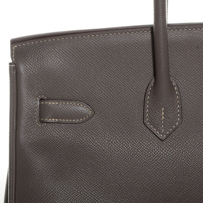 Hermes Epsom Candy Birkin 35 Etain Bleu Thalassa 9 of 23