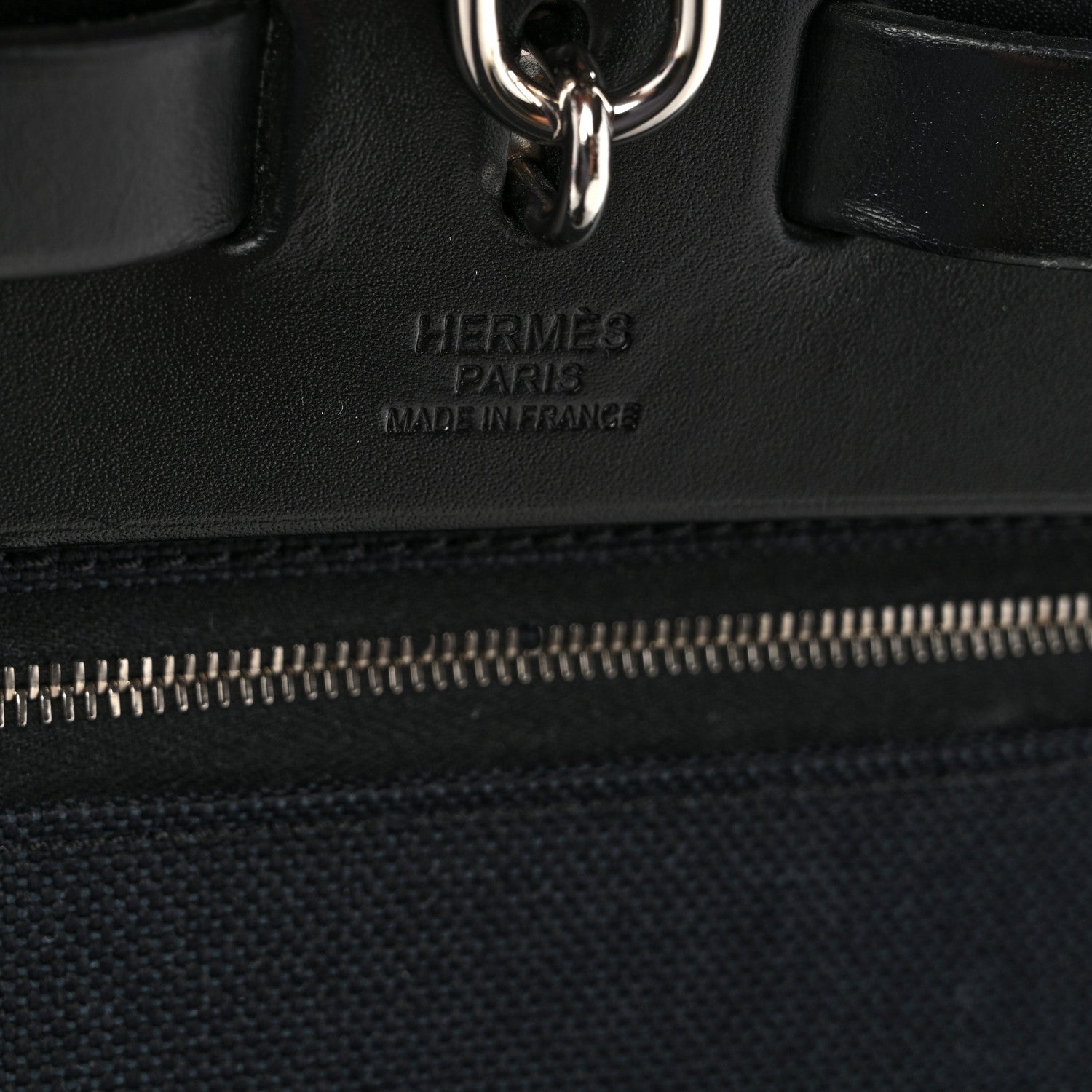 Hermes Military Toile Vache Hunter Herbag Zip PM 31 Black 7 of 12