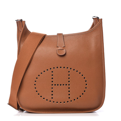 Hermes Taurillon Clemence Evelyne III GM Gold 1 of 13