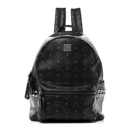MCM Visetos Medium Side Studs Stark Backpack Black 1 of 9