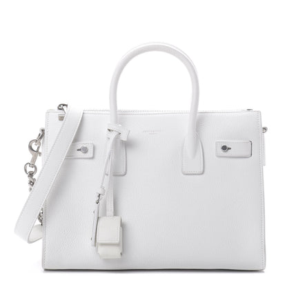 Saint Laurent Grained Calfskin Baby Supple Sac De Jour White 1 of 13