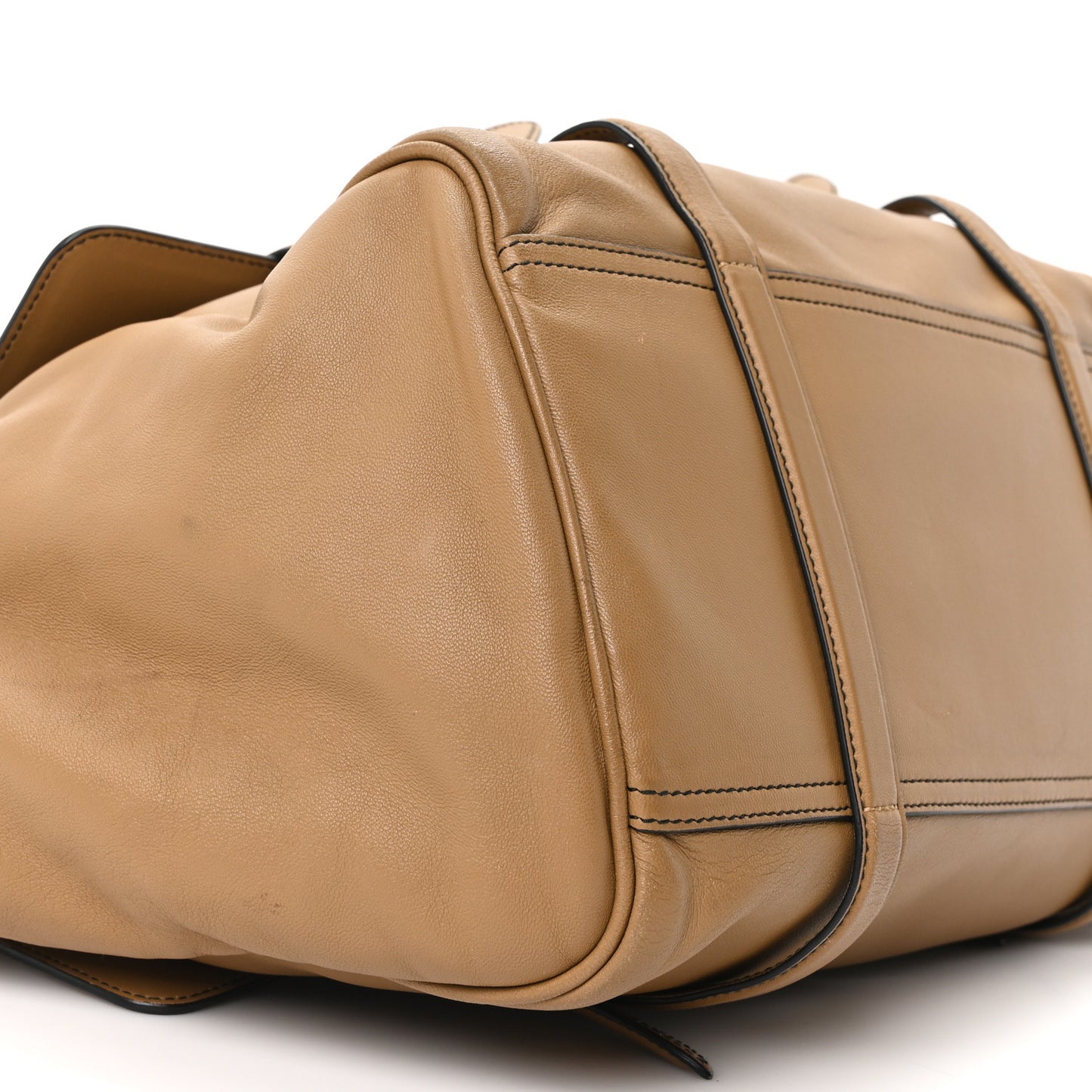 Nappa Intrecciato Large Flap Tote Camel