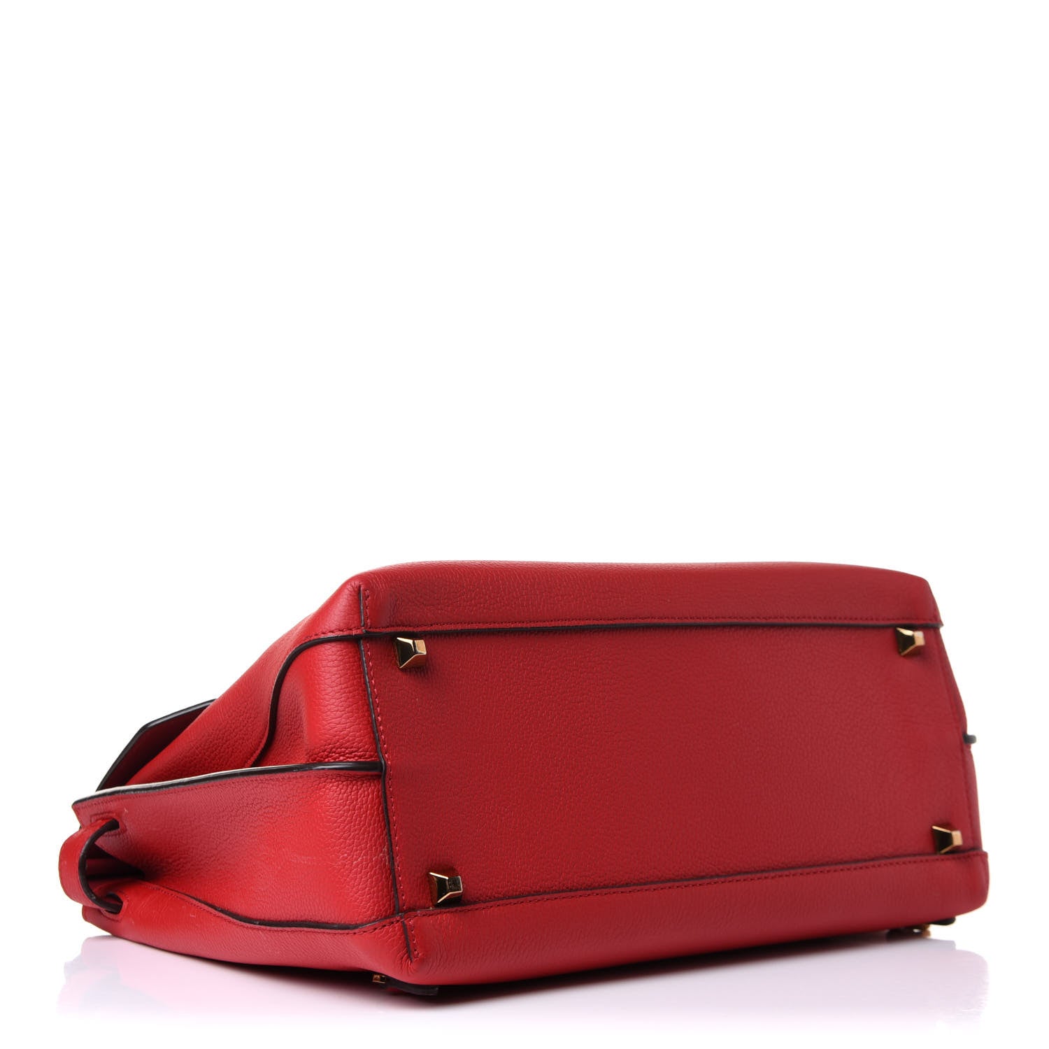 MCM Grained Calfskin Large Milla Convertible Backpack Ruby Red 3 of 11