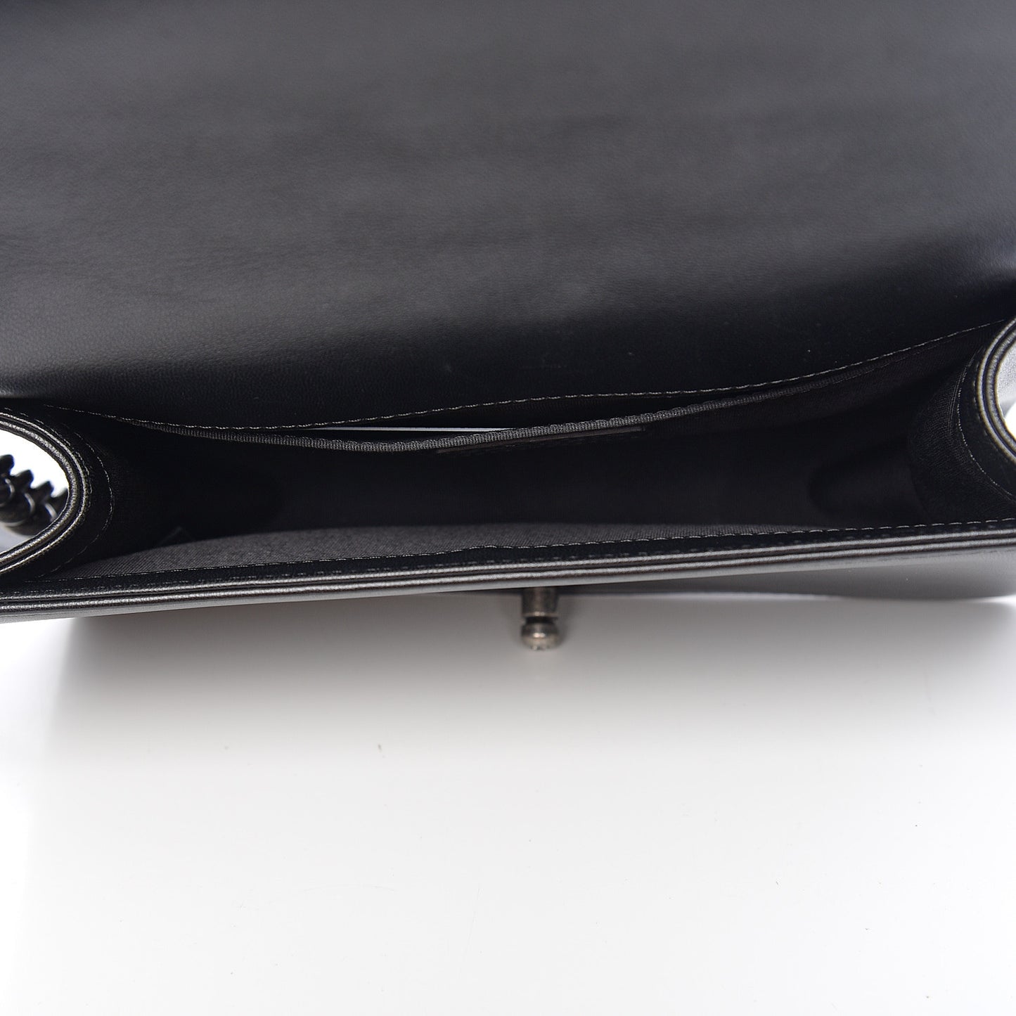 Lambskin Quilted Medium Boy Flap Black