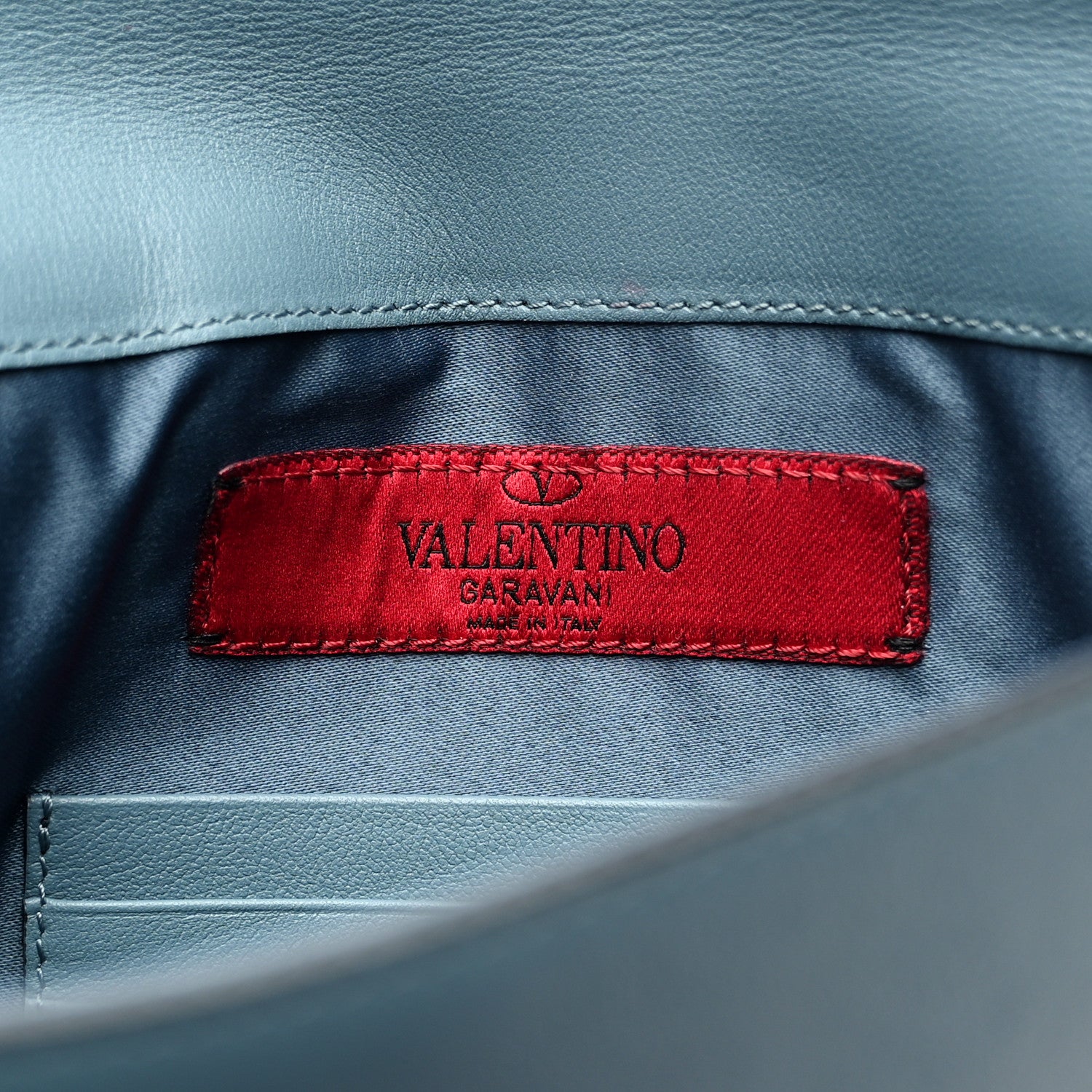 Valentino Garavani Vitello Large Rockstud Envelope Clutch Amadeus 6 of 6