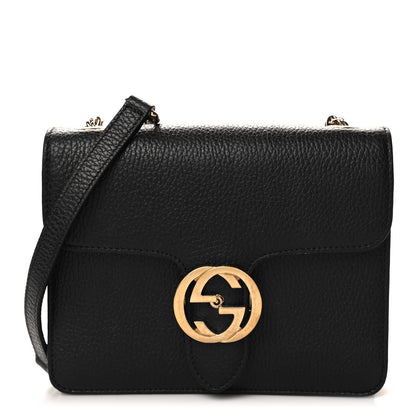 Gucci Dollar Calfskin Small Interlocking G Shoulder Bag Black 1 of 11
