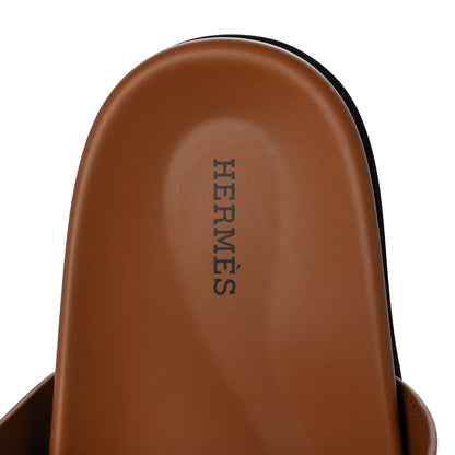 Hermes Calfskin Mens Chypre Sandals 43 Gold 7 of 9