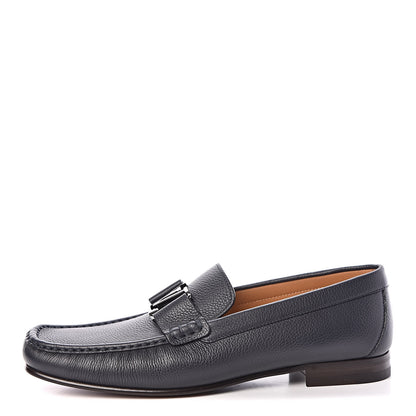Louis Vuitton Calfskin Mens Montaigne Loafers 8 Marine 1 of 7