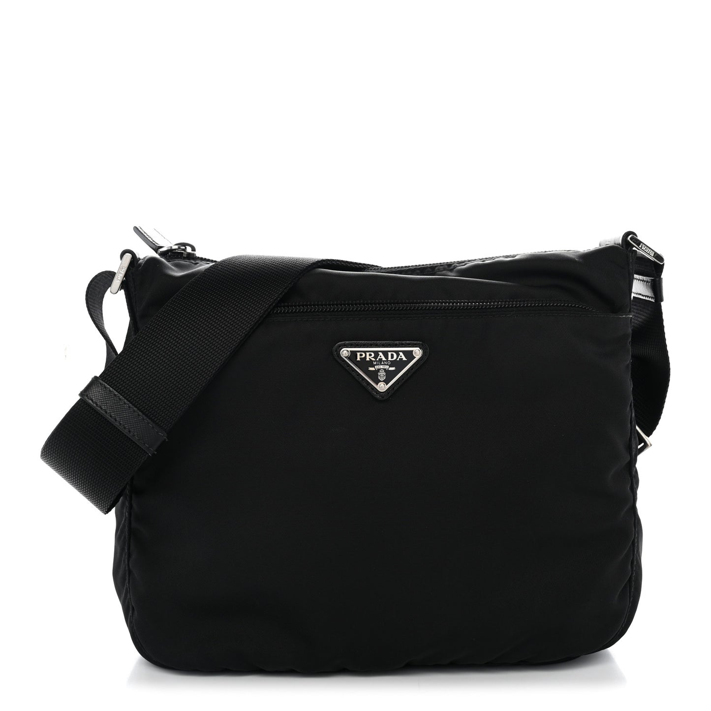 Nylon Vela Messenger Bag Black