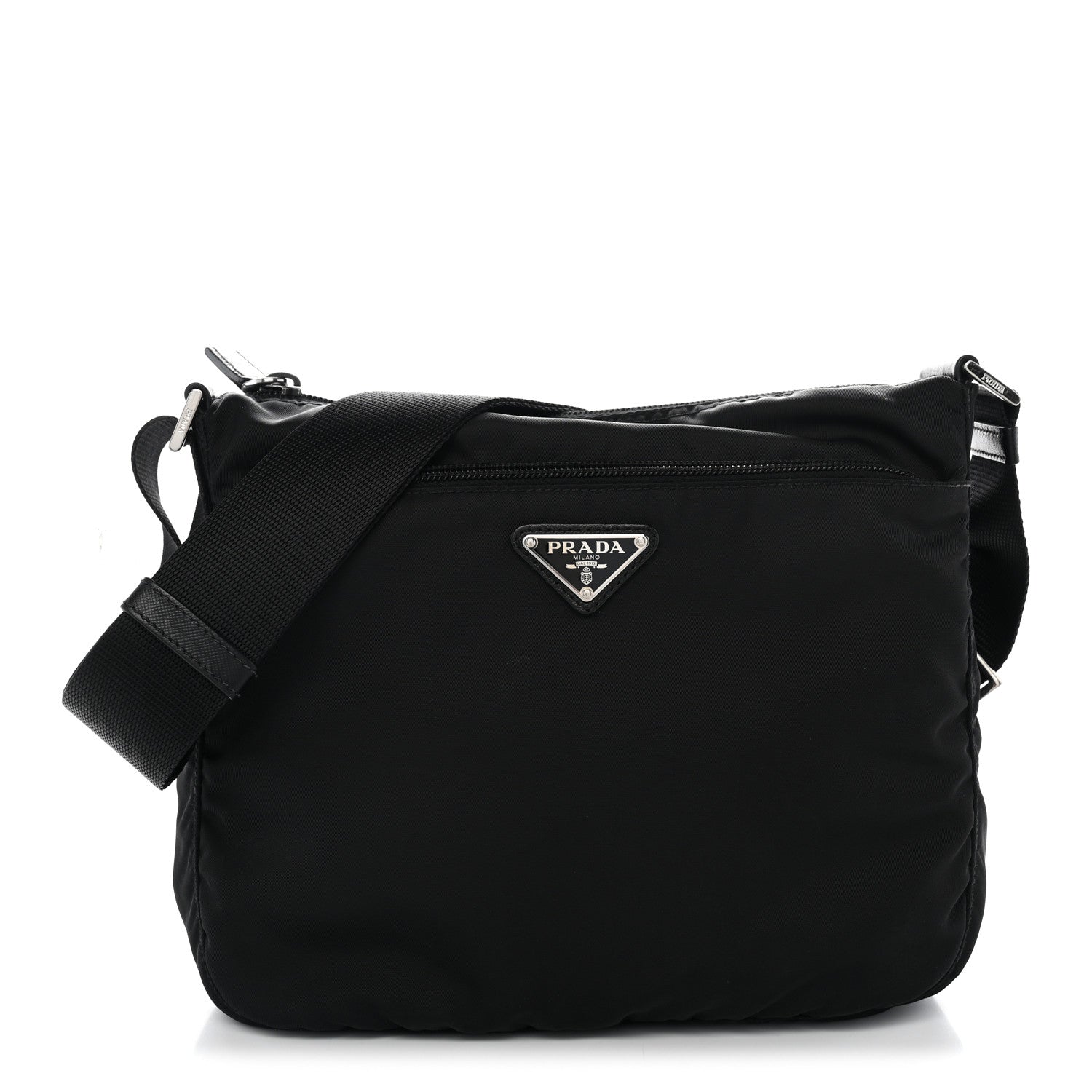 Prada Nylon Vela Messenger Bag Black 1 of 10
