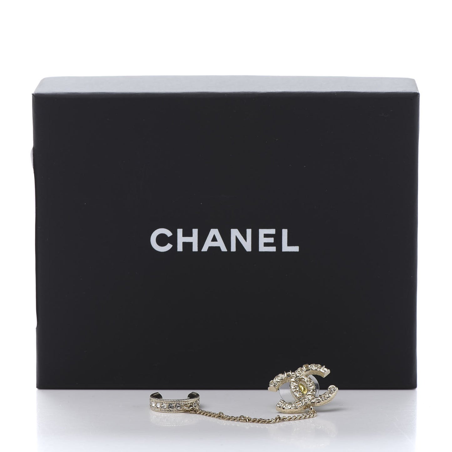 Crystal CC Cuff Single Earring Gold