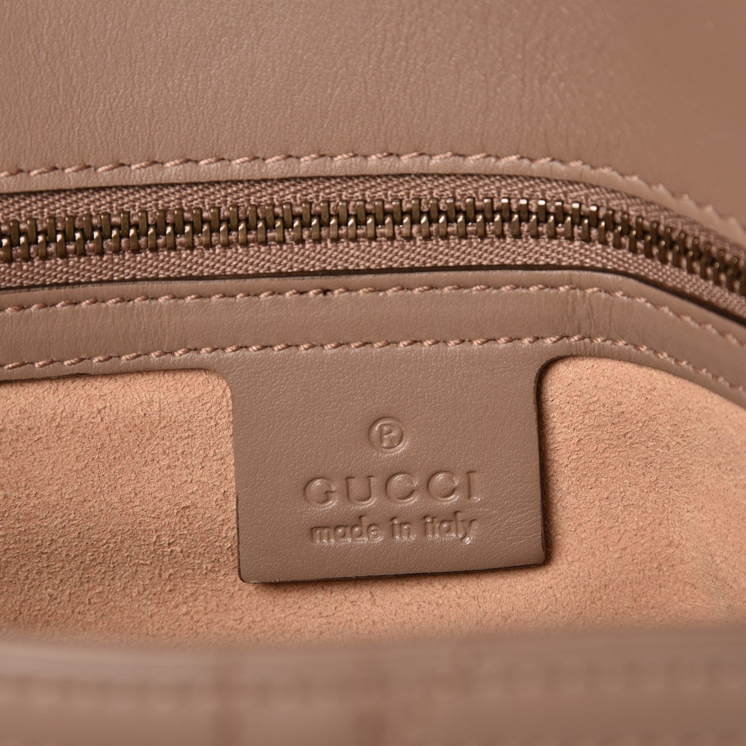 Gucci Calfskin Matelasse Studded Medium Pearly GG Marmont Shoulder Bag Porcelain Rose 6 of 7