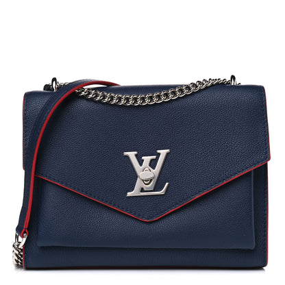 Louis Vuitton Soft Calfskin Mylockme Chain Bag BB Marine Rouge 1 of 4