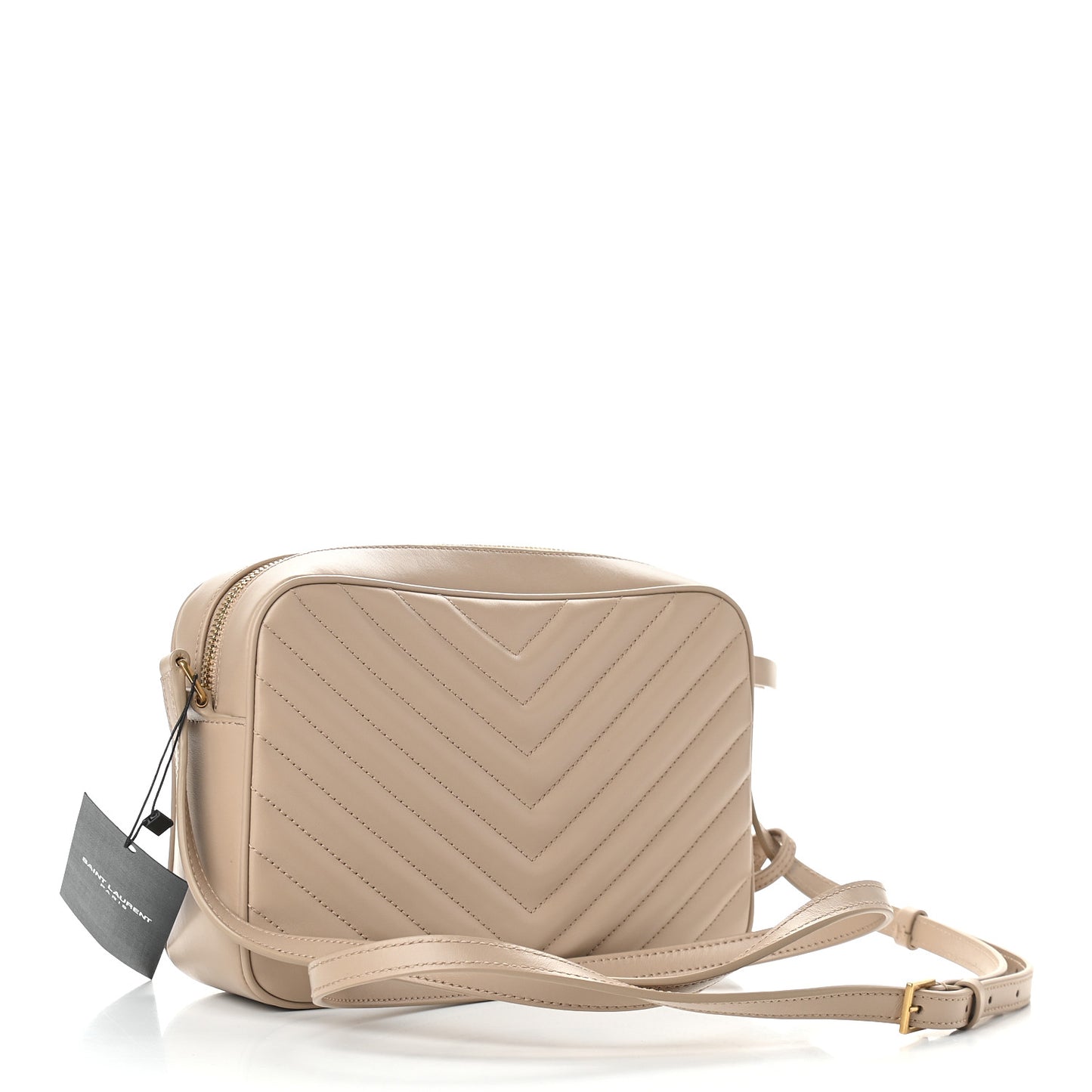 Calfskin Matelasse Monogram Lou Camera Bag Dark Beige