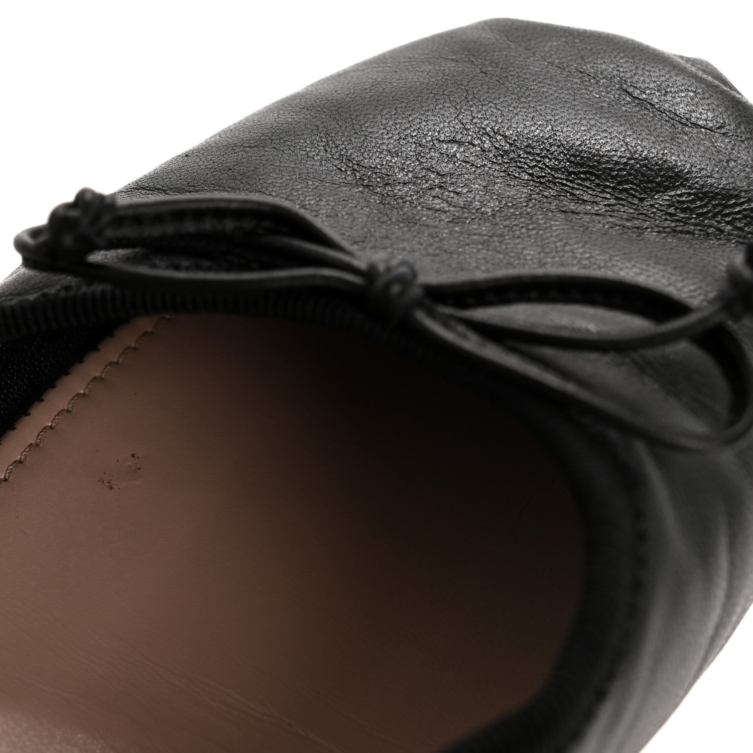 Miu Miu Nappa Vitello Nevada Double Buckle Ballerina Flats 36.5 Black 9 of 11
