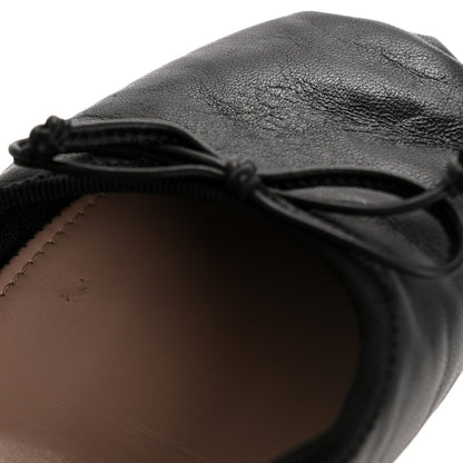Miu Miu Nappa Vitello Nevada Double Buckle Ballerina Flats 36.5 Black 9 of 11
