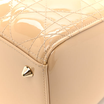 Christian Dior Patent Cannage Medium Lady Dior Beige 15 of 15