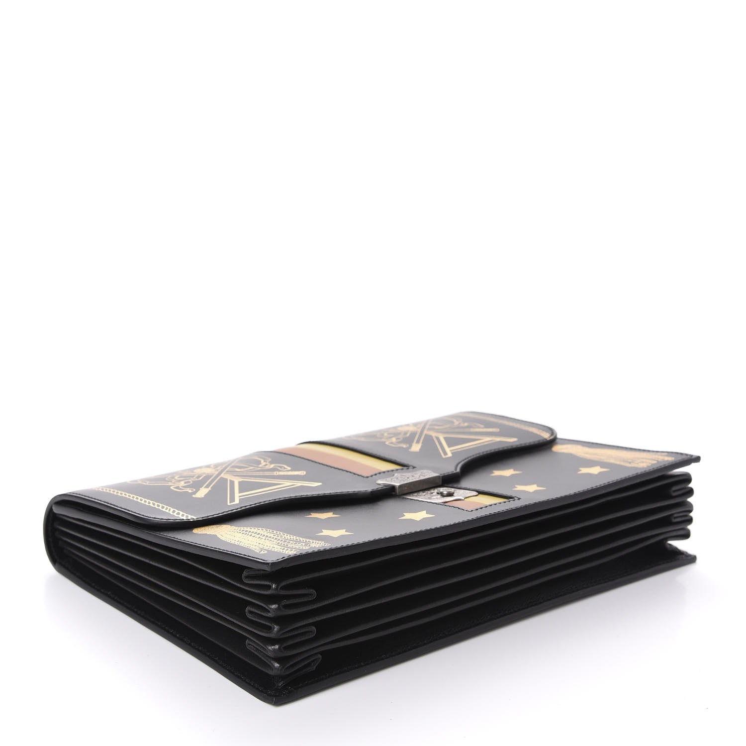 Gucci Calfskin Star Portfolio Bag Black 6 of 11