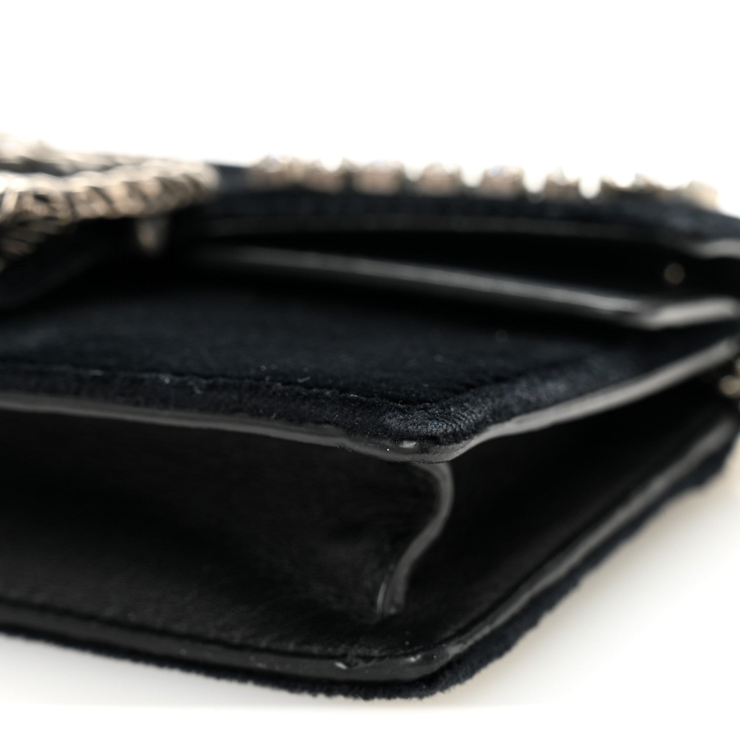 Gucci Velvet Crystal Super Mini Dionysus Shoulder Bag Black 9 of 9