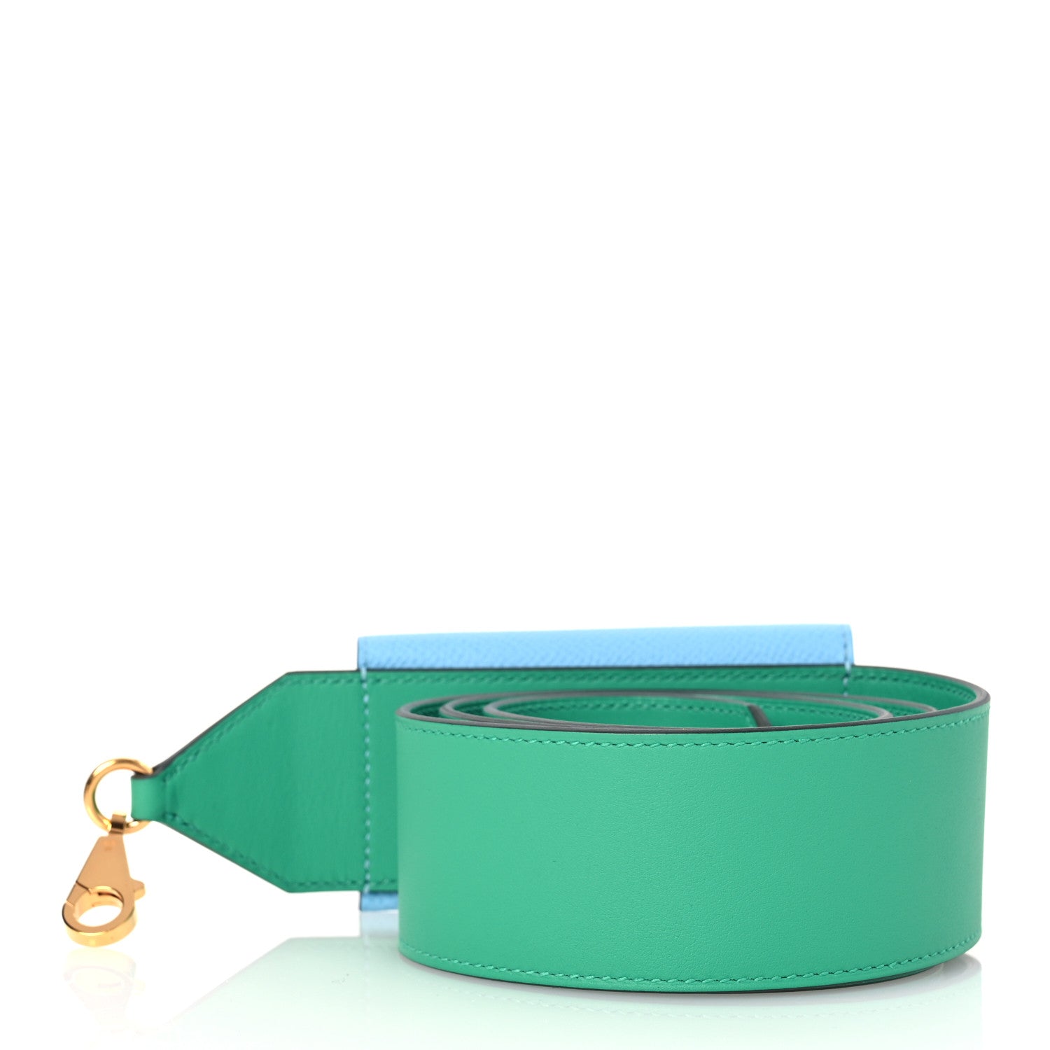 Hermes Swift Epsom Pocket Kelly Shoulder Strap Vert Vertigo Celeste 2 of 6