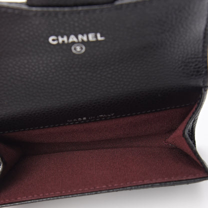 Chanel Caviar Quilted Flap Card Holder Black 5 of 9