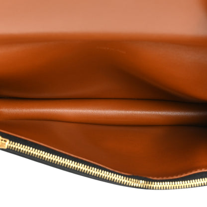 Celine Triomphe Canvas Lambskin Wallet On Strap Tan 6 of 14