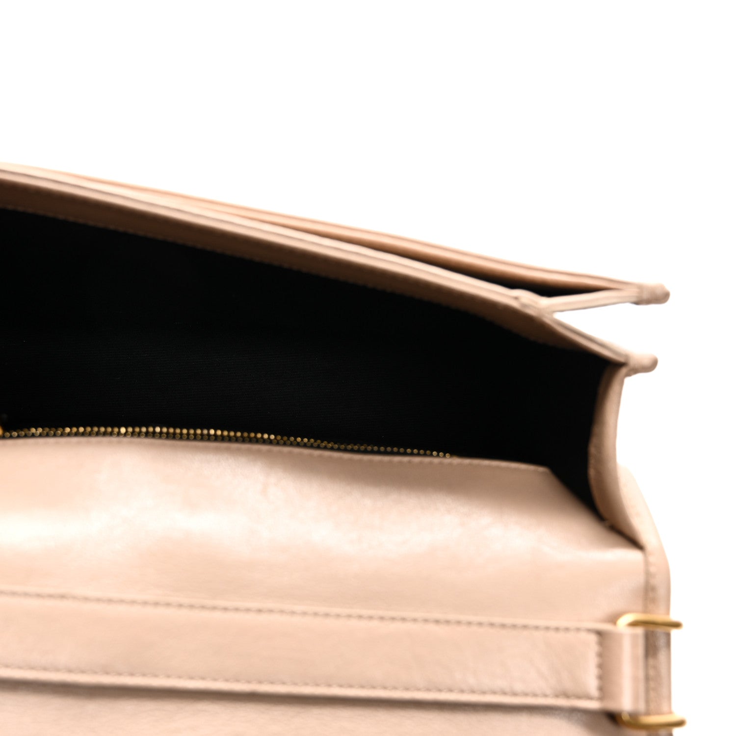 Saint Laurent Lambskin Quilted Mini Becky Chain Bag Gold Sand 5 of 10