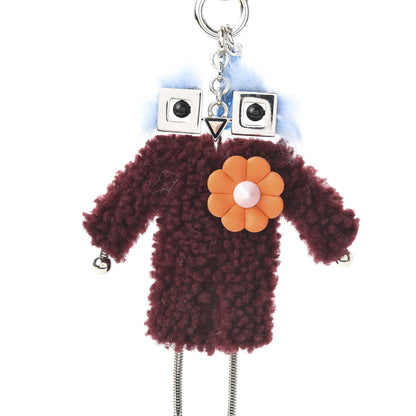 Fendi Lamb Fur Teen Witch Bag Charm Cherry 4 of 5