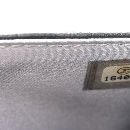 Chanel Lambskin Camellia Embossed Wallet on Chain WOC Black 8 of 12
