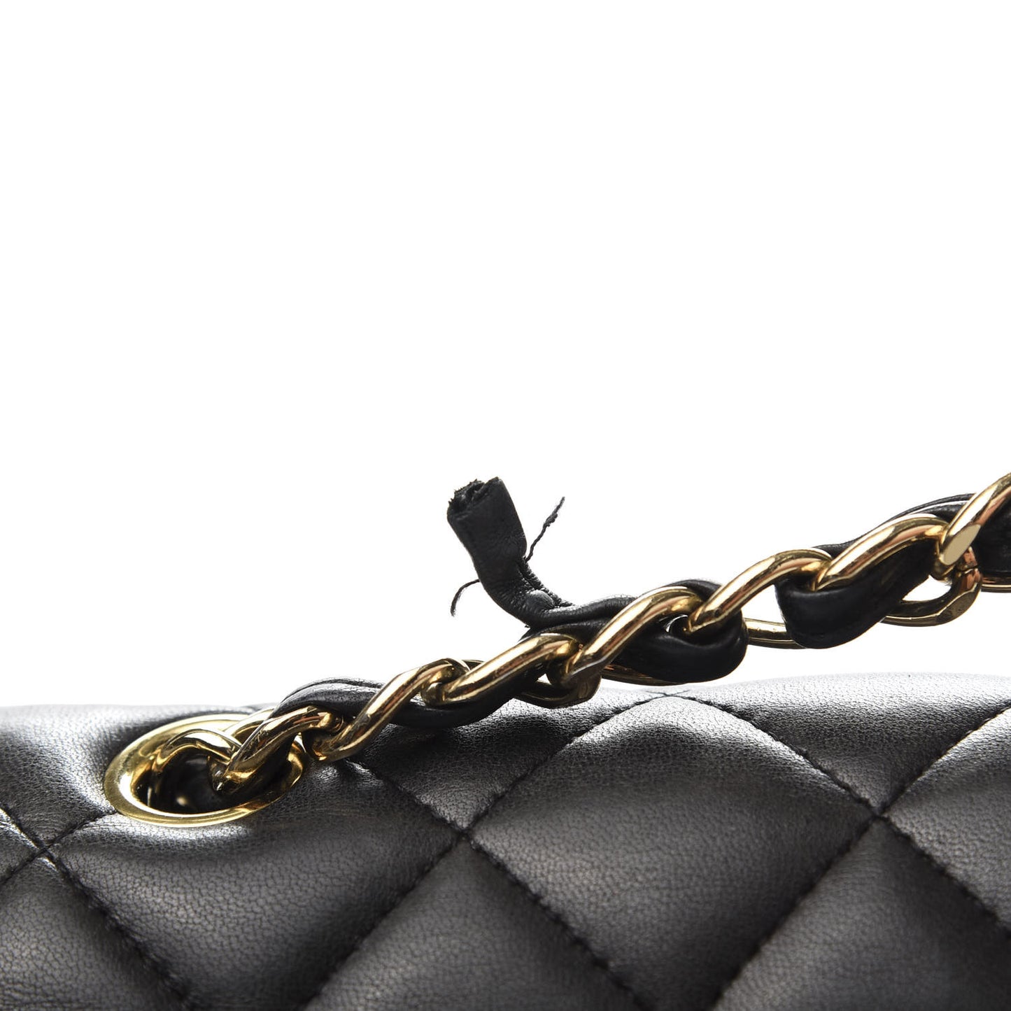 Lambskin Quilted Maxi Double Flap Black
