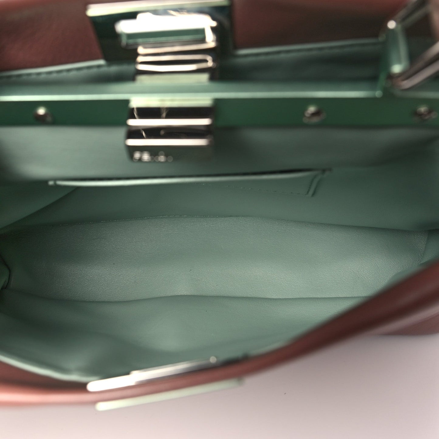 Nappa Colorblock Mini Peekaboo Iconic Satchel English Rose Plaster Oxigen