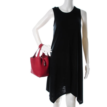 Hermes Taurillon Clemence Picotin Lock 18 PM Rouge Garance 2 of 8