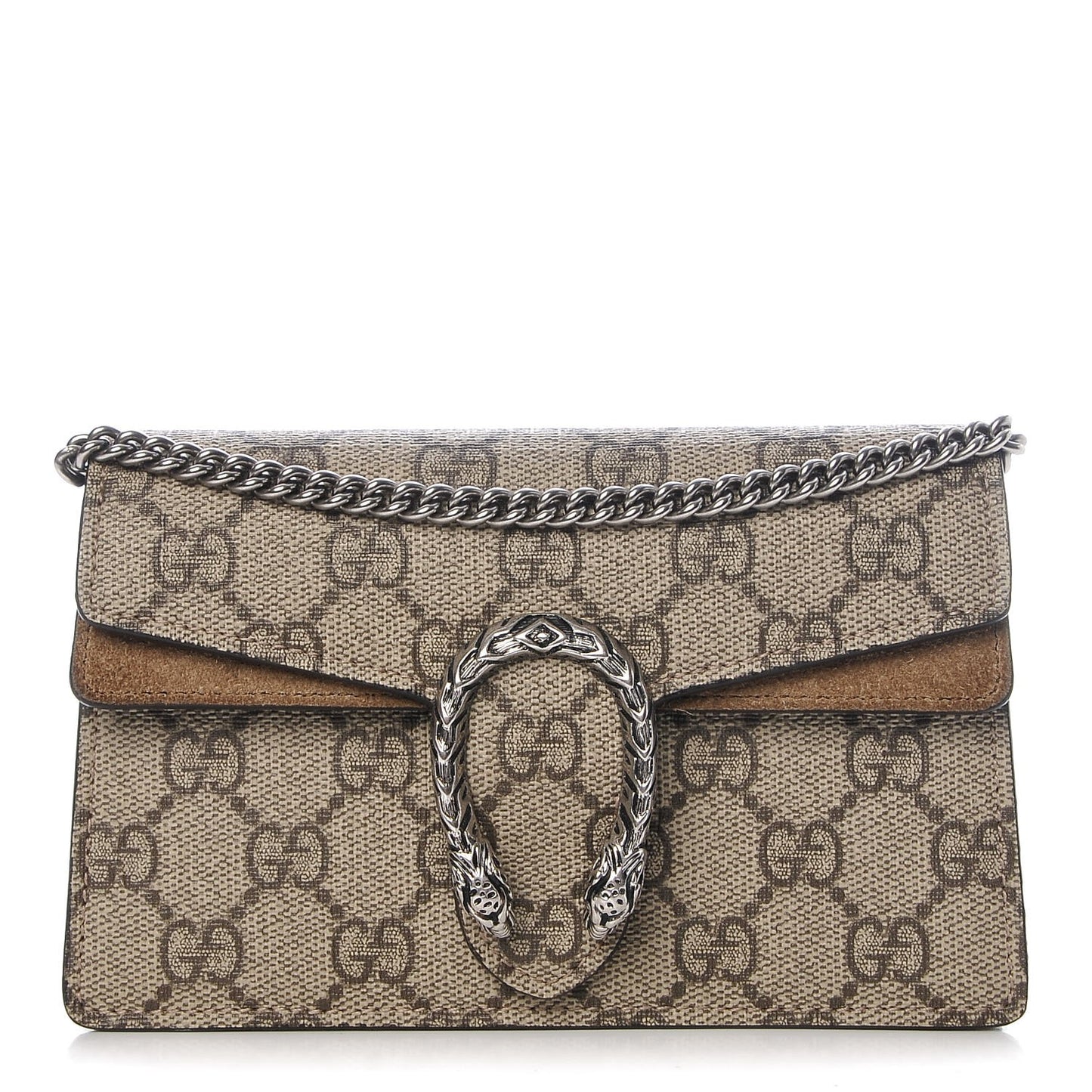 GG Supreme Monogram Super Mini Dionysus Shoulder Bag Taupe