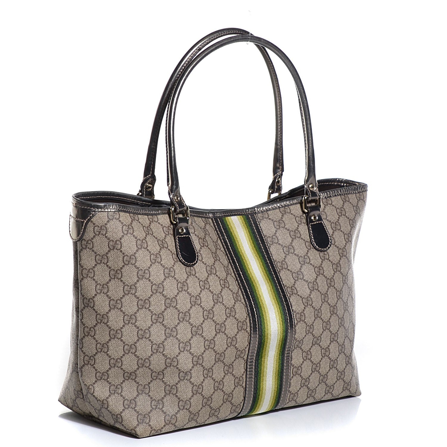 Gucci GG Plus Web Medium Joy Tote Pewter 3 of 7