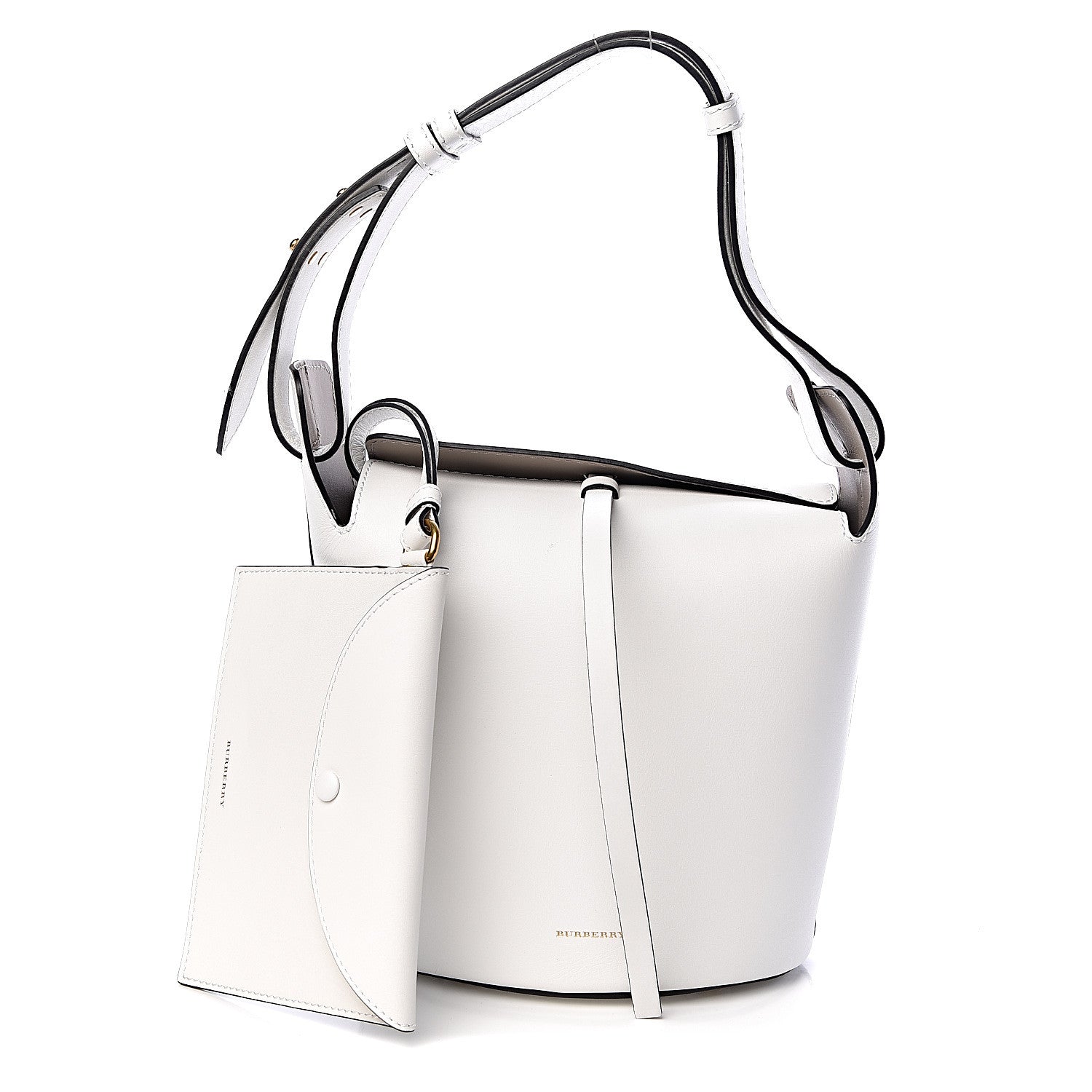 Burberry Supple Calfskin Small Bucket Chalk White 1 of 15