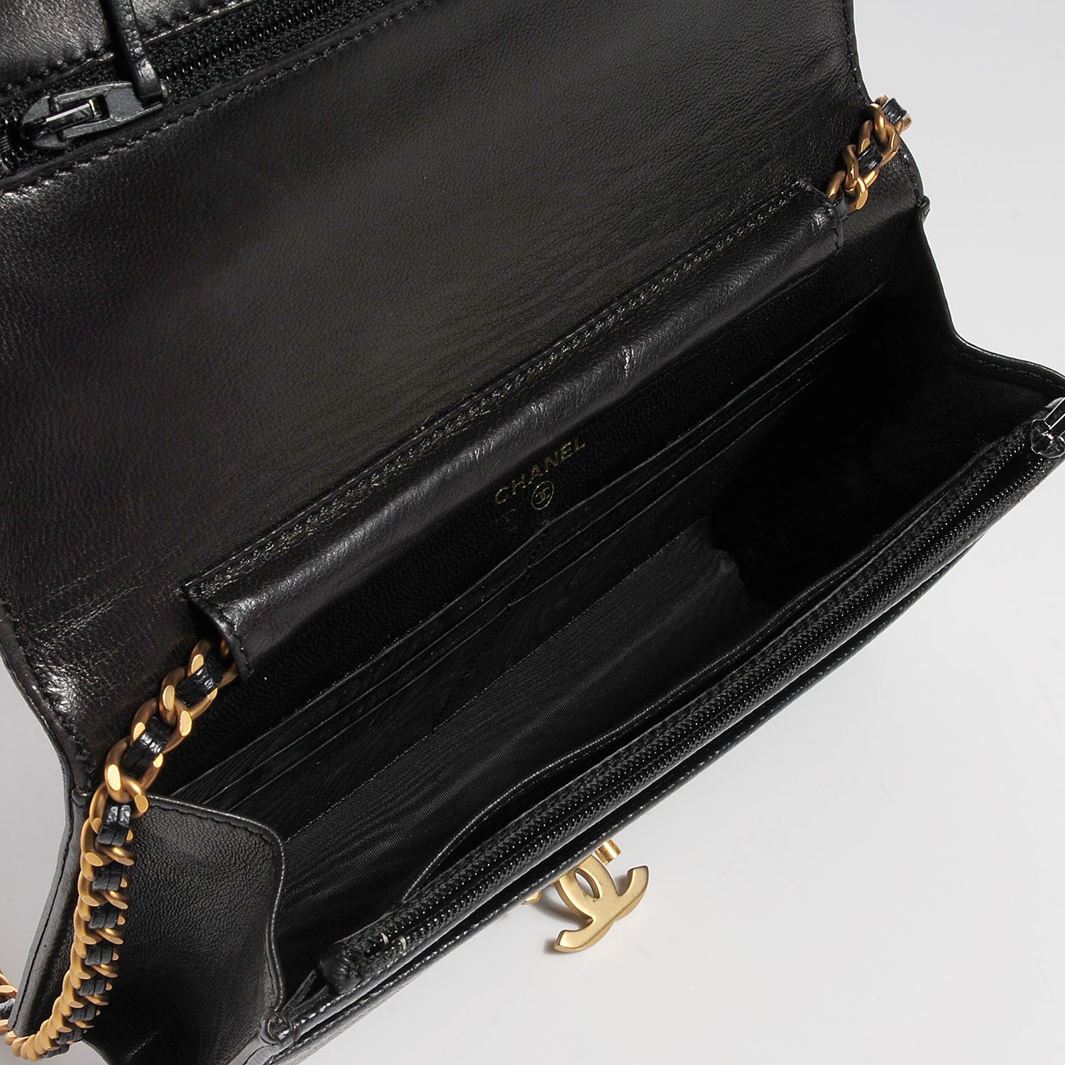 Chanel Caviar Wallet On Chain WOC Black 4 of 8