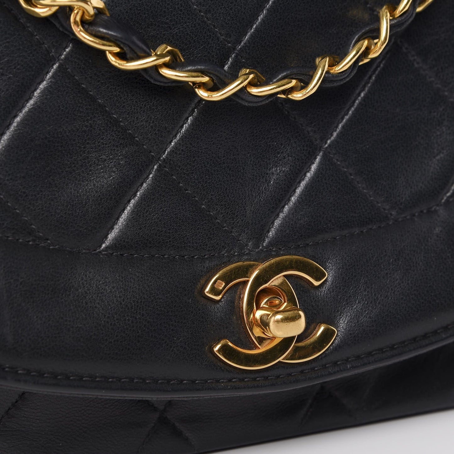 Lambskin Quilted Small Single Flap Bag Black
