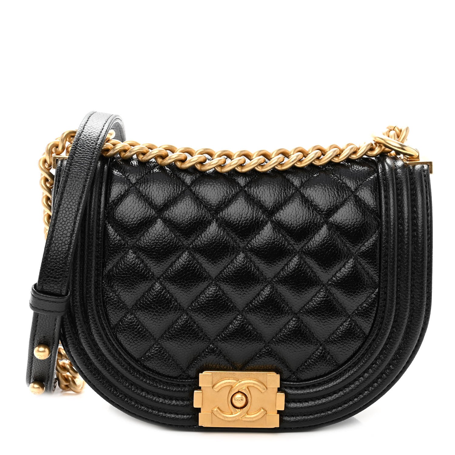 Chanel Caviar Quilted Small Boy Messenger Bag Black 1 of 10